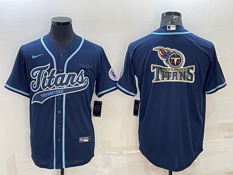 Men Tennessee Titans Blank Blue 2022 Nike Co branded NFL Jersey4->tennessee titans->NFL Jersey